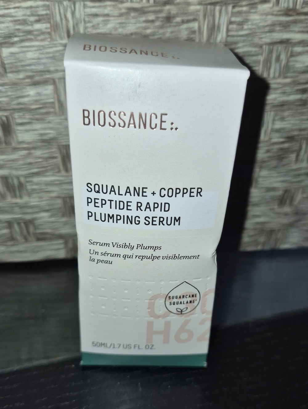 Biossance Squalane + Copper Peptide Rapid Plumping Serum - White/Cream/Green